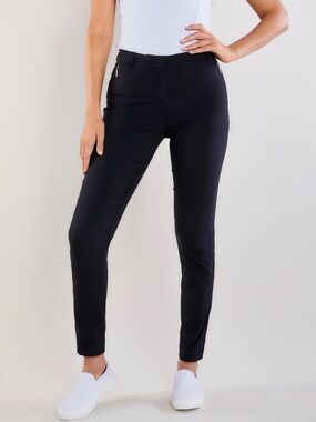 Anatomie Black Slim Ankle Zip-Pocket Pants